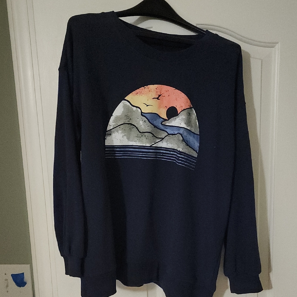 C&C California Navy Lightweight Sweatshirt with Vibrant Design